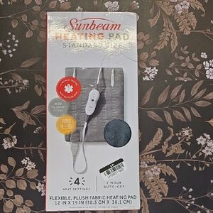 Sunbeam Gray Heating Pad with Controller